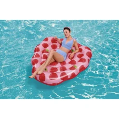 MATERASSINO GONFIABILE PROFUMATO LAMPONE 165X151CM MODA MARE ACQUA PISCINA 43396