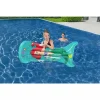 MATERASSINO GONFIABILE SIRENETTA 158X81 CM CON MANIGLIE PER BAMBINE PISCINA 9101F