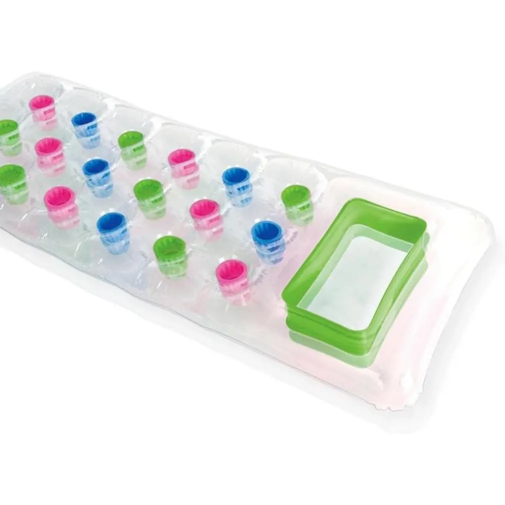 MATERASSINO GONFIABILE 188X71CM TRASPARENTE CON 18 FORI MATERASSO PISCINA MARE 019966