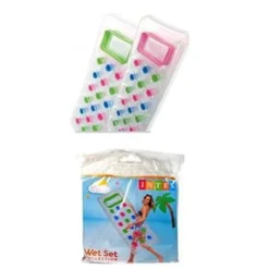 MATERASSINO GONFIABILE 188X71CM TRASPARENTE CON 18 FORI MATERASSO PISCINA MARE 019966