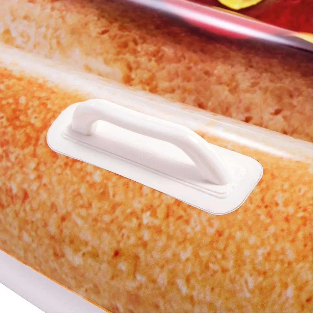 MATERASSINO ISOLA GONFIABILE STAMPA HOT-DOG IN PVC MARE PISCINA 108 X 89 CM