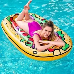 MATERASSINO ISOLA GONFIABILE STAMPA HOT DOG PVC MARE PISCINA 190 X 109 CM