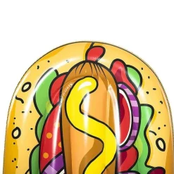 MATERASSINO ISOLA GONFIABILE STAMPA HOT DOG PVC MARE PISCINA 190 X 109 CM