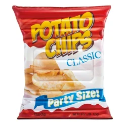 MATERASSINO ISOLA GONFIABILE STAMPA PATATINE CHIPS IN PVC MARE PISCINA 178X140CM