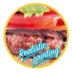 MATERASSINO ISOLA GONFIABILE STAMPA HAMBURGER PVC MARE PISCINA 145 X 142 CM