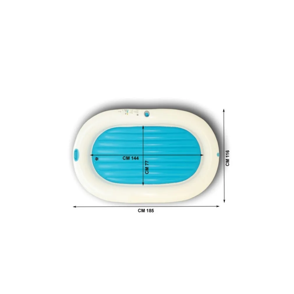 MATERASSINO OVALE ISOLA GONFIABILE YACHT LINE MARE PISCINA PVC 185 X 117 CM