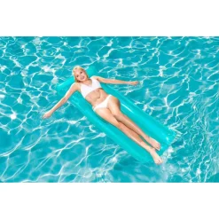 MATERASSINO TINTA UNITA TRASPARENTE GONFIABILE 183X76CM PISCINA MARE 5 TUBI 44013