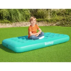 MATERASSO AD ARIA GONFIABILE FLOCCATO PER BAMBINI 158 X 89 X 18CM 2 COLORI 67918