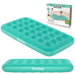 MATERASSO AD ARIA GONFIABILE FLOCCATO PER BAMBINI 158 X 89 X 18CM 2 COLORI 67918