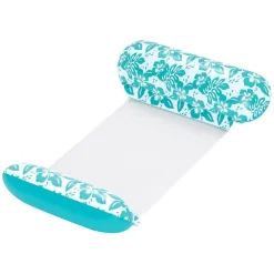 MATERASSO AMACA GONFIABILE GALLEGGIANTE DESIGN TROPICALE PISCINA 114X81X22CM 43839