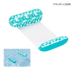 MATERASSO AMACA GONFIABILE GALLEGGIANTE DESIGN TROPICALE PISCINA 114X81X22CM 43839