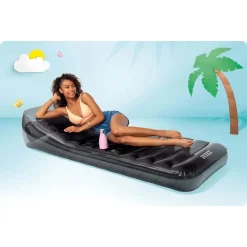 MATERASSO COOL GREY 211X99CM POLTRONA LOUNGE GRIGIO TRASPARENTE GONFIABILE 58723