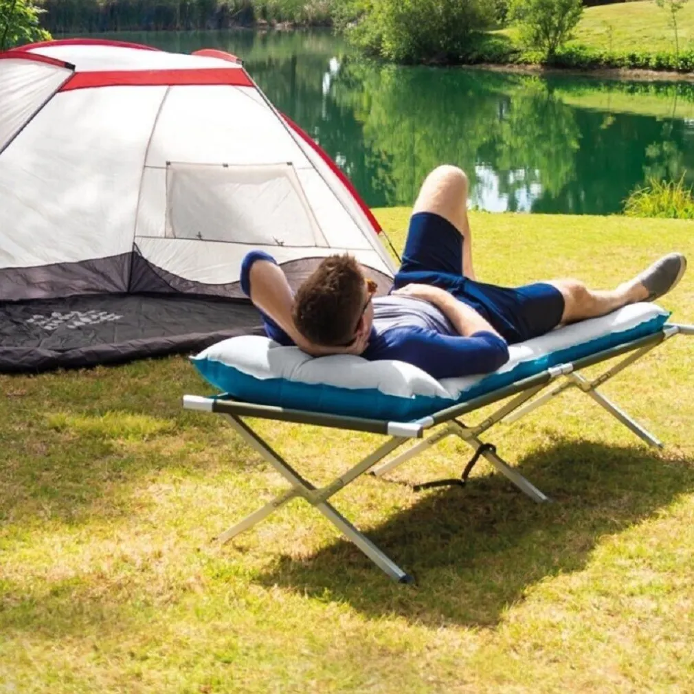 MATERASSO GONFIABILE CAMPING IN VINILE LAMINATO 184X67X17CM PER CAMPEGGIO 67997