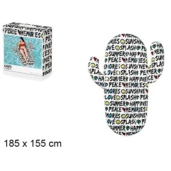 MATERASSO GONFIABILE GALLEGGIANTE FORMA CACTUS CON CITAZIONI ESTATE 185X155CM 016169