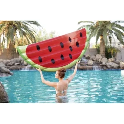 MATERASSO GONFIABILE MARE DESIGN FRUTTA ASSORTITA ANANAS FRAGOLA ANGURIA LIME 016127