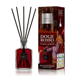 MAXI DIFFUSORE AMBIENTE CON BASTONCINI FRAGRANZA DOGE ROSSO MORE E LAMPONI 250ML
