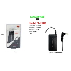 MAXTECH CA-PS001 CARICABATTERIE COMPATIBILE CON PSP MODELLO 1000/2000/3000 5V/2A