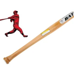 MAZZA DA BASEBALL IN LEGNO LEGGERA E RESISTENTE 72CM SOFTBALL SPORT E AUTODIFESA