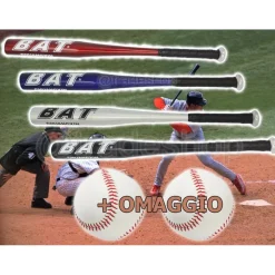 MAZZA DA BASEBALL SOFTBALL ALLUMINIO 76CM 30" MAZZE SPORT + 2 PALLINE OMAGGIO