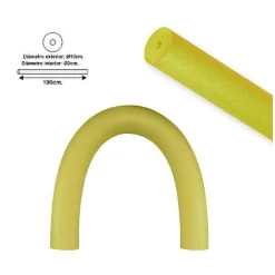 MEGA TUBO GALLEGGIANTE PISCINA Ø10X100CM GIALLO ESERCIZI GIOCHI IN ACQUA 065241G