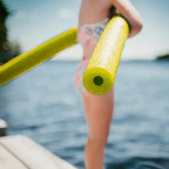 MEGA TUBO GALLEGGIANTE PISCINA Ø10X100CM GIALLO ESERCIZI GIOCHI IN ACQUA 065241G