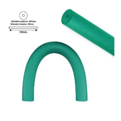 MEGA TUBO GALLEGGIANTE PISCINA Ø10X100CM VERDE PER ESERCIZI GIOCHI ACQUA 065241V