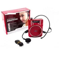 MEGAFONO K150 MULTIFUNZIONE CON MEGAFONO USB RADIO CUFFIE VIVAVOCE MICROFONO