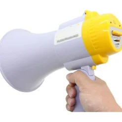 MEGAFONO PORTATILE ALTOPARLANTE REGISTRATORE VOCALE MUSICALE BATTERIA 200 mt.