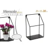 MENSOLA BACHECA PARETE METALLO CLASSICO MODERNO INDUSTRIAL 20X10X30CM NERO 822247