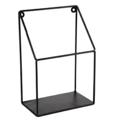 MENSOLA BACHECA PARETE METALLO CLASSICO MODERNO INDUSTRIAL 20X10X30CM NERO 822247