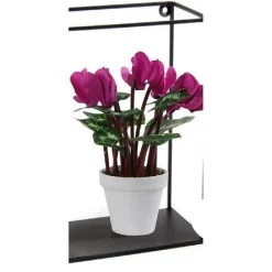 MENSOLA BACHECA PARETE RETTANGOLARE IN METALLO 17X10X25CM NERO INDUSTRIAL 822179