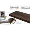 MENSOLA DA PARETE LEGNO MDF KIT REGGIMENSOLA A SCOMPARSA WENGÈ 40X25X4CM 788901