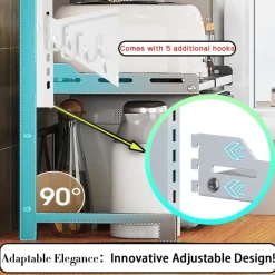 MENSOLA ESPANDIBILE PER FORNO A MICROONDE SCAFFALE CUCINA ORGANIZZATORE TAVOLO REGOLABILE