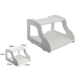 MENSOLA IN LEGNO BIANCO 22.5 X 21.5 X 14.8CM ARREDO CASA RIPIANI CAMERETTA 70205