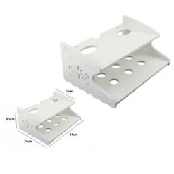 MENSOLA IN LEGNO BIANCO 34X24X8.5CM ARREDO CASA CAMERETTA 2 RIPIANI 70206 PARETE