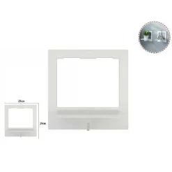 MENSOLA LEGNO BIANCO QUADRATA 29CM ARREDO CASA CAMERETTA SCAFFALE PARETE 70201