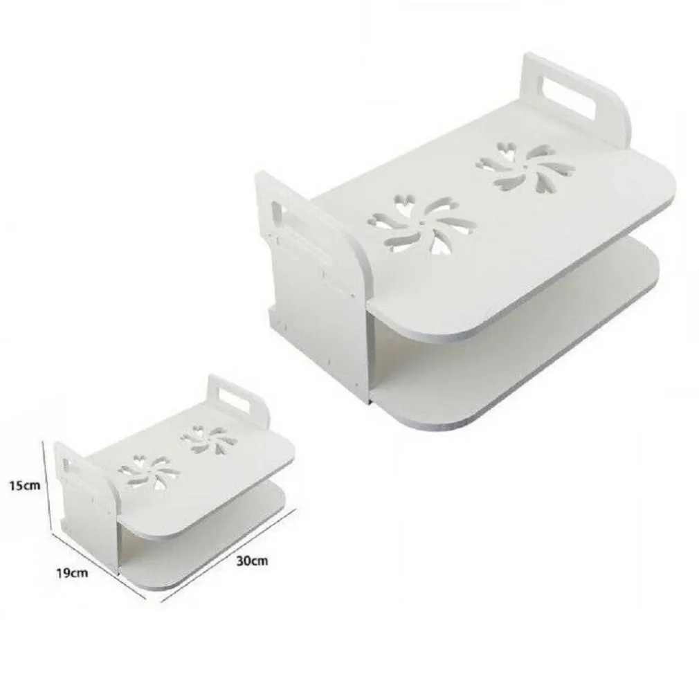 MENSOLA LEGNO BIANCO 30X19X15 CM ARREDO CASA CAMERETTA 70207 SCAFFALI 2 RIPIANI