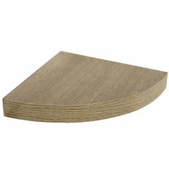 MENSOLA PARETE ANGOLARE SCAFFALE RIPIANO AD ANGOLO IN LEGNO MDF ROVERE 24 X 4 CM