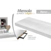 MENSOLA PARETE LEGNO REGGIMENSOLA SCOMPARSA BIANCO 40X25X4CM KIT MONTAGGIO 790775