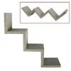 MENSOLA PARETE ZIG ZAG DESIGN MODERNO LEGNO MDF ROVERE GRIGIO 59X12CM