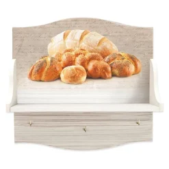 MENSOLA PORTABARATTOLI MULTIUSO CON STAMPA PANE HD ORGANIZER PER UTENSILI CUCINA