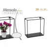 MENSOLA QUADRATA BACHECA PARETE METALLO NERO 20X10X20CM SERIE INDUSTRIAL 822230