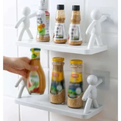 MENSOLA RIPIANO MULTIUSO PORTA OGGETTI FISSAGGIO CON ADESIVO PER BAGNO CUCINA