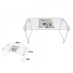 MENSOLA SALVASPAZIO SOVRAPPONIBILE ORGANIZER CUCINA ARMADIO MOBILI SMONTABILE