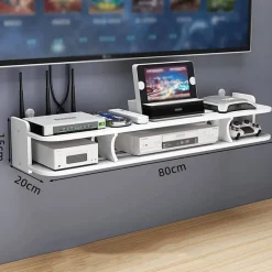 MENSOLA SOSPESA A PARETE SCAFFALE CON DIVISORIO WPC PORTAOGGETTI TOP BOX ARREDO