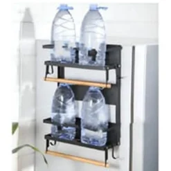 MENSOLE PIEGHEVOLI MAGNETICHE DA CUCINA CON GANCI SUPPORTO PORTAROTOLI IN METALLO LEGNO