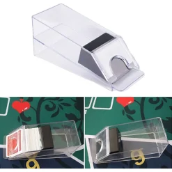 MESCOLATORE DI CARTE DA POKER BLACKJACK DISTRIBUTORE PORTATILE MESCOLA PER GIOCO