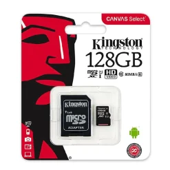 MICRO SD CARD 128GB CLASSE 10 128 GB KINGSTON SCHEDA MEMORY CARD PER CELLULARE