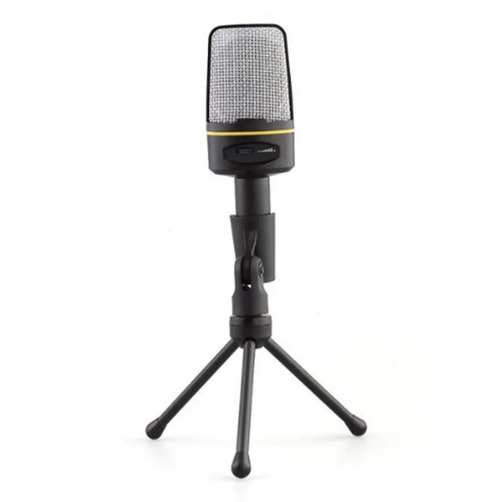 MICROFONO A CONDENSATORE TREPPIEDE DA TAVOLO CAVO JACK PC NOTEBOOK CHAT QY920