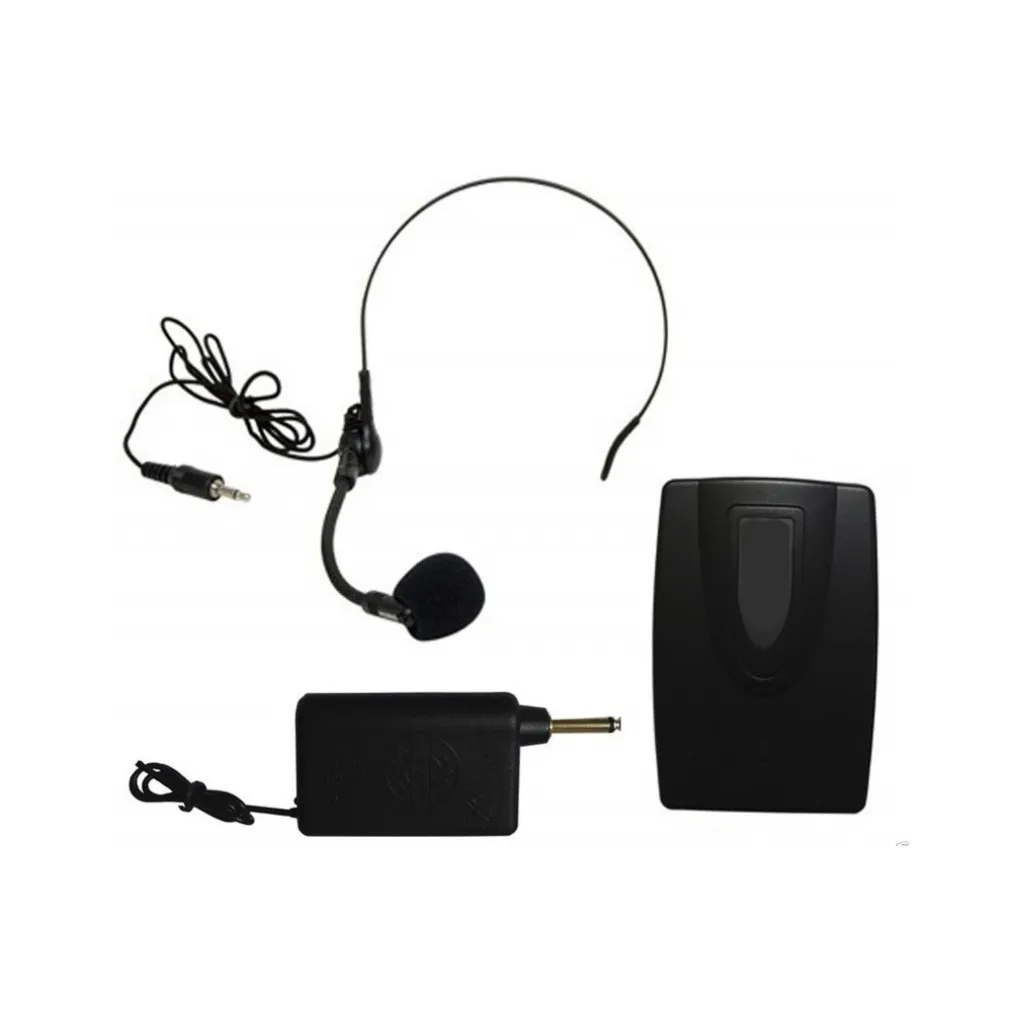 MICROFONO AD ARCHETTO WIRELESS SENZA FILI CON CENTRALINA E TRASMETTITORE